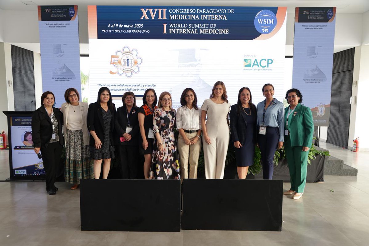 Sociedad_SEMI's tweet image. 📢Hemos participado en el XVII Congreso Paraguayo de Medicina Interna - I World Summit of Internal Medicine bajo el lema “Medio siglo de sabiduría académica y atención humana en #MedicinaInterna”.
🔹Participamos en distintas actividades científicas.
🔹Se realizó un reconocimiento…