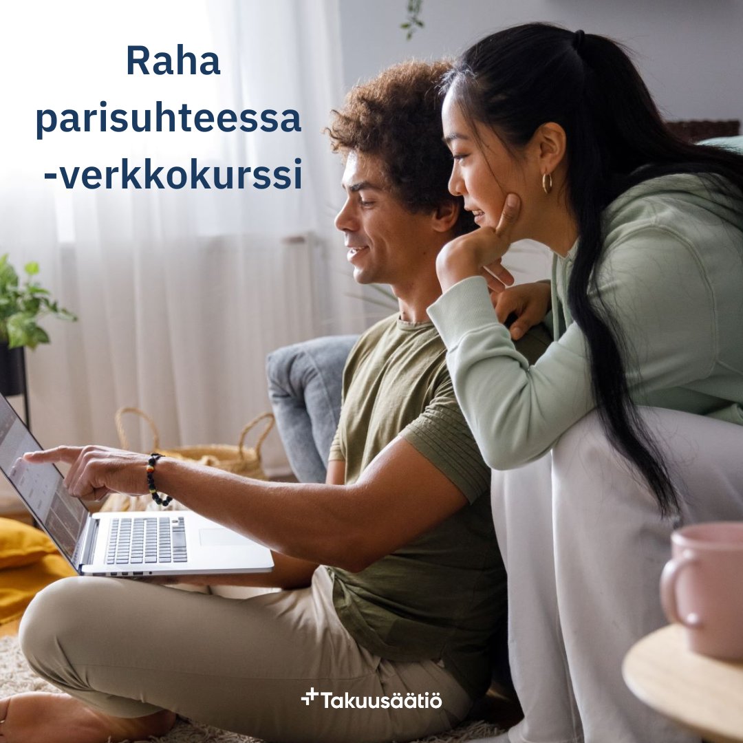 Raha parisuhteessa - uusi maksuton verkkokurssi! 

Takuusäätiö  on julkaissut uuden maksuttoman verkkokurssin, joka tarjoaa ideoita ja  työkaluja talouden hallintaan sekä raha-asioista sopimiseen  parisuhteessa.💙

raha-parisuhteessa.in.howspace.com/tervetuloa 🔗
