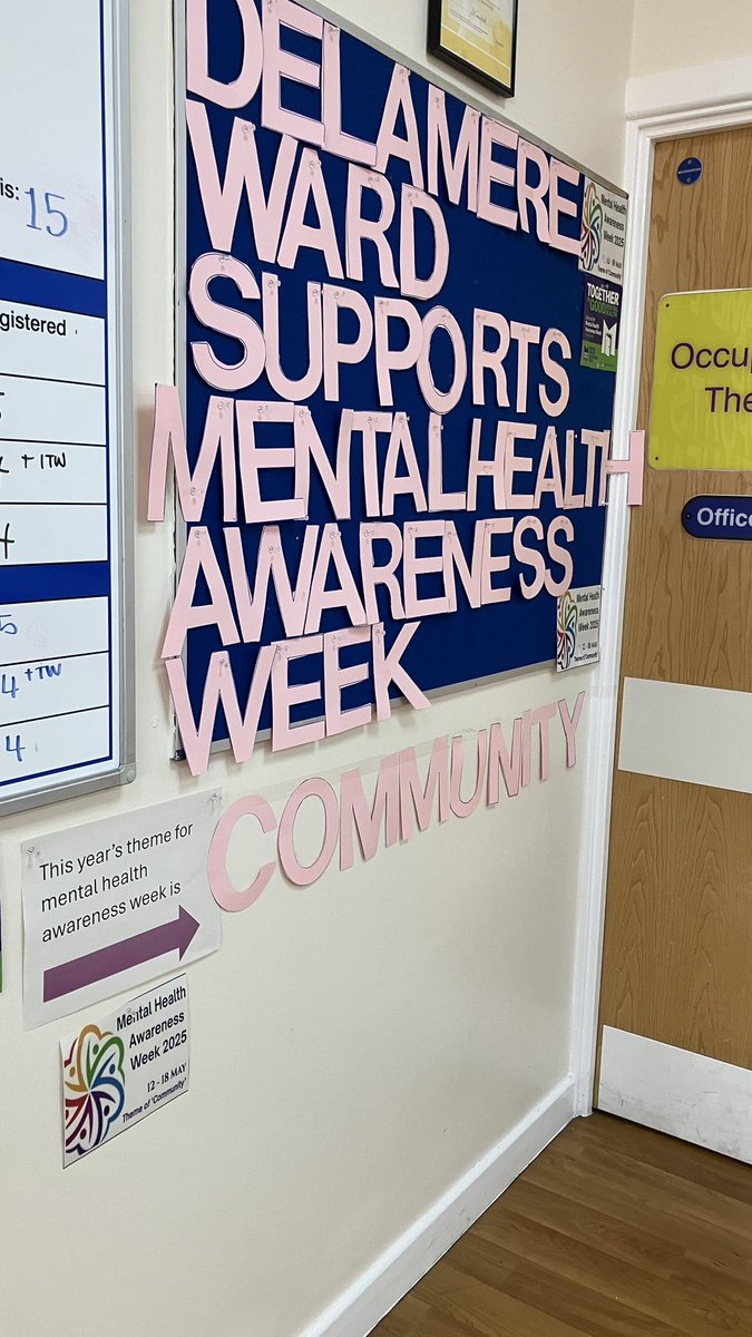 Carolyn. (@carolynactivity) on Twitter photo #MentalHealthAwarenessWeek
Here on Delamere ward we are supporting mental health awareness week….
Mental health matters!!
This years theme is community <a href="/DingleJulian/">Julian Dingle</a> <a href="/anncollins70/">Ann Collins</a> <a href="/AmyLawr83881883/">Amy Lawrence</a> <a href="/Amy_Lea_OT/">Amy Lea</a> <a href="/GemmaClark13465/">Gemma Burke</a> <a href="/Lizzie_Hillgmmh/">lizzie_gmmh</a> <a href="/GMMH_NHS/">Greater Manchester Mental Health</a>
<a href="/agnideepak/">Deepak Agnihotri (he/him/his)</a> #MentalHealthAwarenessWeek
Here on Delamere ward we are supporting mental health awareness week….
Mental health matters!!
This years theme is community <a href="/DingleJulian/">Julian Dingle</a> <a href="/anncollins70/">Ann Collins</a> <a href="/AmyLawr83881883/">Amy Lawrence</a> <a href="/Amy_Lea_OT/">Amy Lea</a> <a href="/GemmaClark13465/">Gemma Burke</a> <a href="/Lizzie_Hillgmmh/">lizzie_gmmh</a> <a href="/GMMH_NHS/">Greater Manchester Mental Health</a>
<a href="/agnideepak/">Deepak Agnihotri (he/him/his)</a>