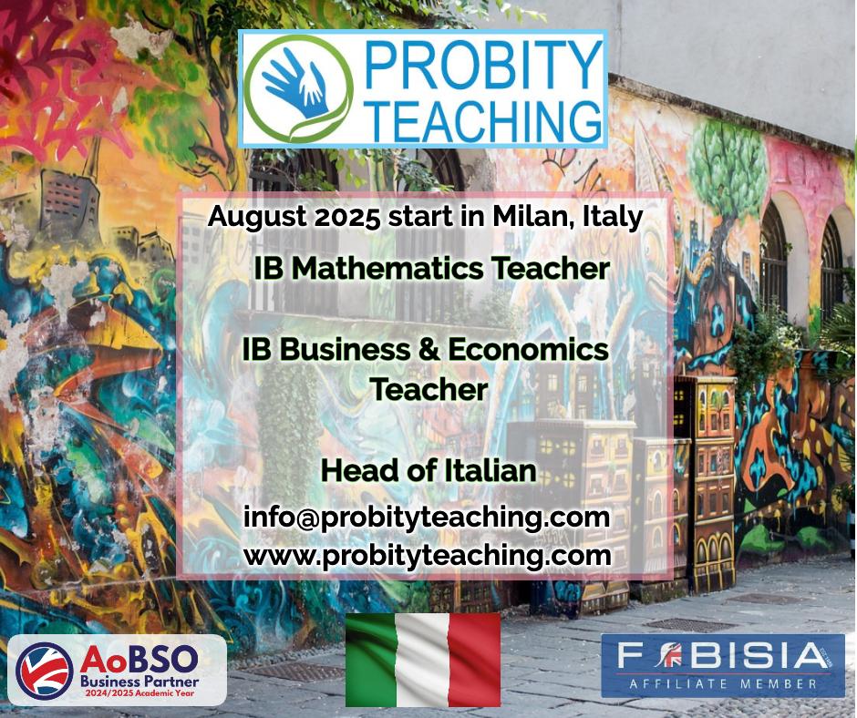 Probityteaching's tweet image. Monday morning and new roles in Italy! 🇮🇹 Also coming are:
Roles in Beijing, China 🇨🇳
Roles in Muscat, Oman 🇴🇲
Roles in Cairo, Egypt 🇪🇬
Roles in Bahrain 🇧🇭
#internationalteaching #teacherjobs #internationalschool #teacherrecruitment #teachersofx #primary #secondary #education