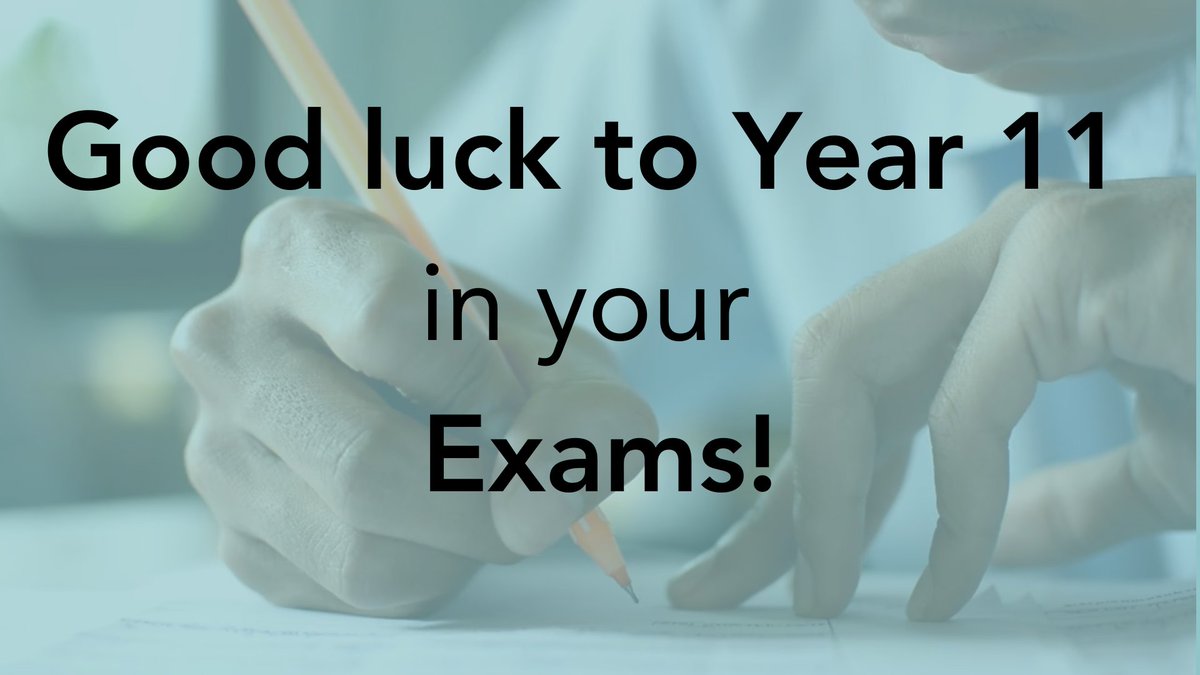 Good luck Year 11 in this morning's first full cohort exam!

We know how hard you've been working in English lessons and how much revision has gone in outside of lessons, and we're already incredibly proud.
