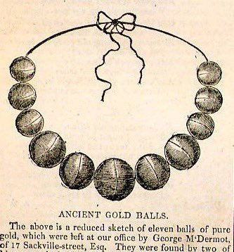 Mary Cahill (@au_ireland) on Twitter photo During the Bronze Age gold beads come in all sizes like these tiny two-part bead covers from Wiltshire and Mucklagh, Co. Offaly to these huge beads from Tumna, Co. Roscommon, the largest as big as a grapefruit. Made from sheet gold but no solder in the joins. Ór <a href="/NMIreland/">National Museum of Ireland</a> During the Bronze Age gold beads come in all sizes like these tiny two-part bead covers from Wiltshire and Mucklagh, Co. Offaly to these huge beads from Tumna, Co. Roscommon, the largest as big as a grapefruit. Made from sheet gold but no solder in the joins. Ór <a href="/NMIreland/">National Museum of Ireland</a>
