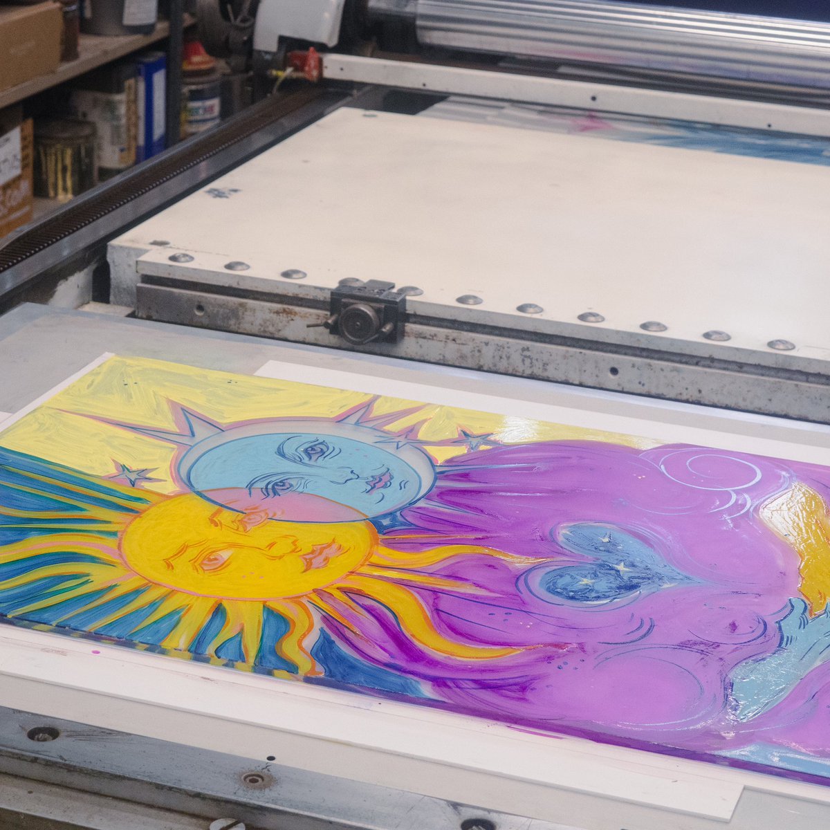 American artist Swoon &amp; Print Them All introduce their first collaboration titled “Sun/Moon Father/Mother” a series of monotypes—coming soon exclusively on @printthemall! ⁠
⁠
🔗 Join the waiting list printthemall.com/swoon-monotype…, or contact hello@printthemall.com⁠