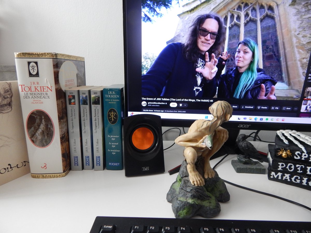 Vespertilya's tweet photo. Dear @myelessar, as a fan of LOTR too, I would like to let you and your community know my beloved @grimmlife and @WitchyDame  did lately a video on my mentor JRR Tolkien. And my Gollum just adored it. One video to rule them all. Here is the link https://t.co/L61dTNVv8H https://t.co/1AsSz2kJfM