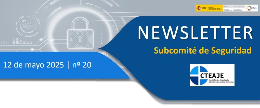 Ya está disponible el Nº20 de la newsletter del Subcomité de Seguridad del <a href="/CTEAJE/">CTEAJE</a> con temas de actualidad en materia de ciberseguridad.  ¡No te la pierdas! 
👇 mjusticia.gob.es/es/servicio-ju…