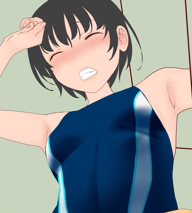 skeb wip ショトカ競泳水着後輩ちゃん