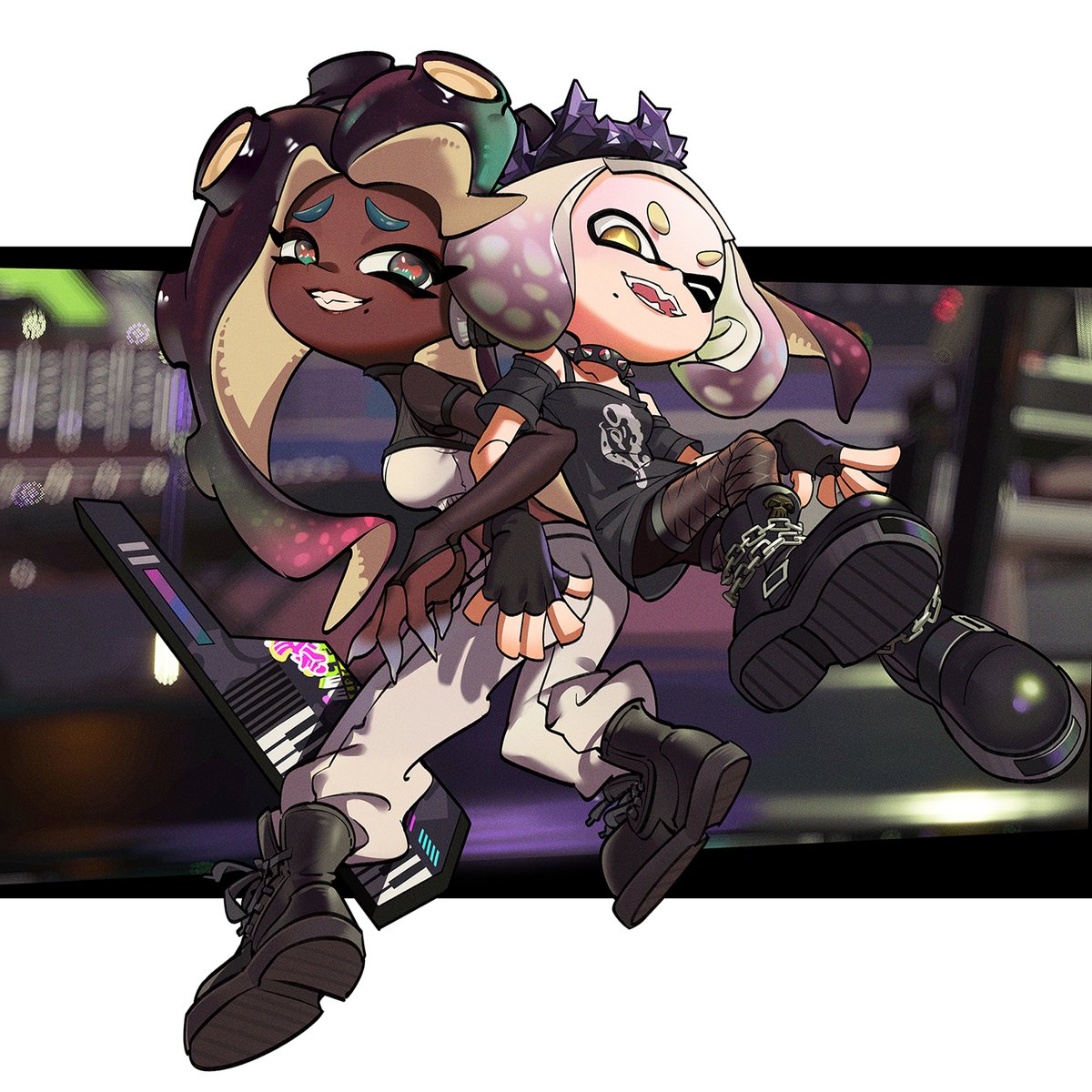 nanisorei's tweet photo. ヒメ&amp;イイダ
公主&amp;饭田
#Splatoon #splatoonart https://t.co/i0YKcPl9ke