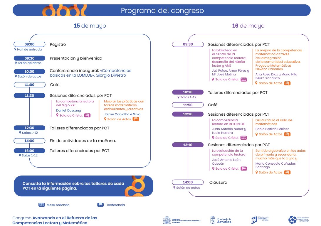 asturias4steam (@asturias4steam) on Twitter photo Ojo al congreso "Avanzando en el Refuerzo de las Competencias Lectora y Matemática" (Oviedo/Uviéu, 15-16 Mayo). Al lado de casa y con sesiones y talleres con gente tan potente como <a href="/ljrguezmuniz/">Luis J. Rodríguez Muñiz</a>, <a href="/gremor/">Gregorio Morales</a> y <a href="/pbeltranp/">Pablo Beltrán-Pellicer 🧮🍏</a> entre otros. educacionfpydeportes.gob.es/mc/sgctie/cong… Ojo al congreso "Avanzando en el Refuerzo de las Competencias Lectora y Matemática" (Oviedo/Uviéu, 15-16 Mayo). Al lado de casa y con sesiones y talleres con gente tan potente como <a href="/ljrguezmuniz/">Luis J. Rodríguez Muñiz</a>, <a href="/gremor/">Gregorio Morales</a> y <a href="/pbeltranp/">Pablo Beltrán-Pellicer 🧮🍏</a> entre otros. educacionfpydeportes.gob.es/mc/sgctie/cong…