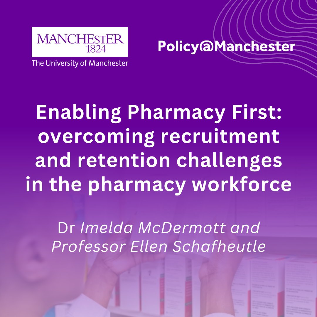 Dr Imelda McDermott and Professor Ellen Schafheutle present the findings of a new study on the pressures facing pharmacy technicians, and what policymakers can do to stem the exodus of this vital workforce.

Read the article here: ow.ly/QkES50VJzb4