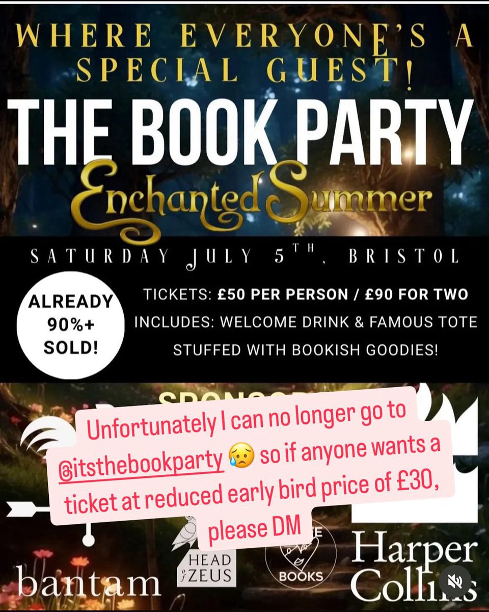 LittleWolfsBooks (@little_wolfsbks) on Twitter photo Selling my ticket to <a href="/itsthebookparty/">The Book Party ®️ C.I.C</a> at a knock down price. #bookbloggers #booklovers Selling my ticket to <a href="/itsthebookparty/">The Book Party ®️ C.I.C</a> at a knock down price. #bookbloggers #booklovers