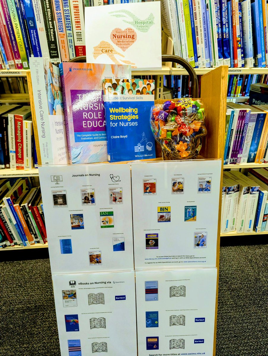 Happy #InternationalNursesDay! 💙 
Thank you to all the incredible nurses at <a href="/FrimleyHealth/">Frimley Health NHS Foundation Trust 💙</a> for your dedication and care. 
Remember - the library has an array of resources to support your practice and professional development, including e-journals, books and more 📘🙂
