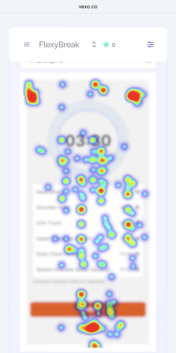 vlavuc's tweet image. This is great feature from @Vexo_Tech Just one line of code and I have heatmap of app screens so I know where user attention goes.
#notJustHack