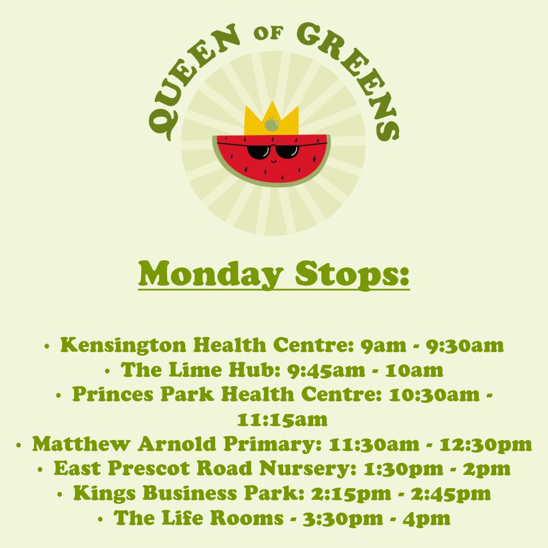 Feeding Liverpool (@feedinglpool) on Twitter photo ❗️The new <a href="/QueenGreensBus/">Queen of Greens</a> route launches today❗️
Where will you be getting your affordable fresh fruit and vegetables this Monday? 🍎🥬
Cash, card, <a href="/AlexRoseCharity/">Alexandra Rose Charity</a> vouchers and <a href="/NHSHealthyStart/">NHS Healthy Start Scheme</a> cards are all accepted!
Map and timetable 👉feedingliverpool.org/community-food… ❗️The new <a href="/QueenGreensBus/">Queen of Greens</a> route launches today❗️
Where will you be getting your affordable fresh fruit and vegetables this Monday? 🍎🥬
Cash, card, <a href="/AlexRoseCharity/">Alexandra Rose Charity</a> vouchers and <a href="/NHSHealthyStart/">NHS Healthy Start Scheme</a> cards are all accepted!
Map and timetable 👉feedingliverpool.org/community-food…