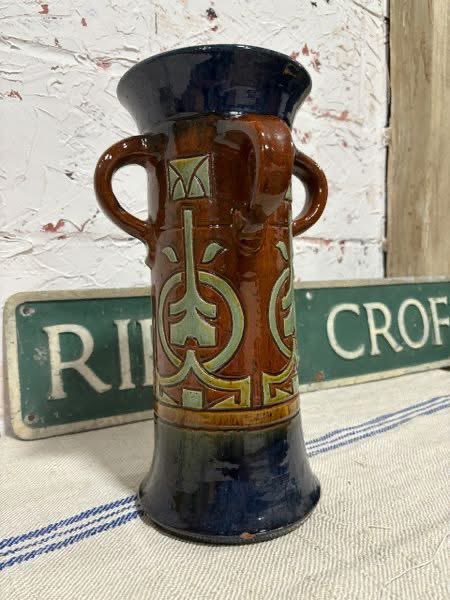 ribblecroftint's tweet photo. Antique Belgian Art Pottery Four-Handled Sleeve Vase, c.1900

A striking example of Belgian Art Pottery dating to circa 1900. This four-handled sleeve vase features incised decorative motifs
 
Dimensions- 22 x 22 x 36 cm

£95.00

https://t.co/PHABKRmCy8 https://t.co/WZhNKzjvhr