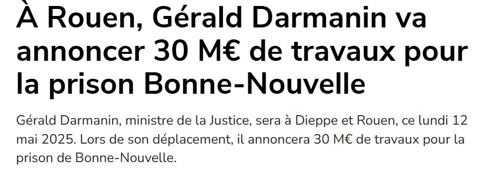 Agnès Canayer (@acanayer) on Twitter photo ⚖️Après plusieurs rencontres, une visite à la prison de Bonne Nouvelle et une intervention au <a href="/Senat/">Sénat</a> , je me félicite de l'investissement du ministre <a href="/GDarmanin/">Gérald DARMANIN</a> pour la Justice en <a href="/seinemaritime/">Seine-Maritime</a> !
👏Je partage également le besoin de solutions concrètes pour répondre aux besoin de ⚖️Après plusieurs rencontres, une visite à la prison de Bonne Nouvelle et une intervention au <a href="/Senat/">Sénat</a> , je me félicite de l'investissement du ministre <a href="/GDarmanin/">Gérald DARMANIN</a> pour la Justice en <a href="/seinemaritime/">Seine-Maritime</a> !
👏Je partage également le besoin de solutions concrètes pour répondre aux besoin de