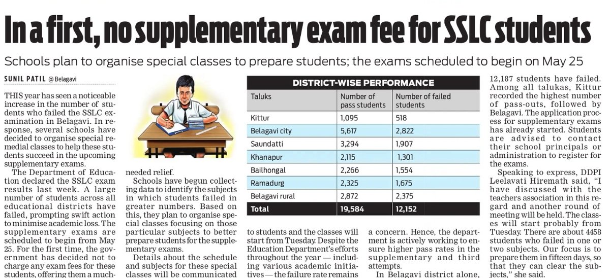 Sunil Patil (@sunilpatilbgv) on Twitter photo No fees for SSLC suppliment exams from this year.. special classes for the repeaters in the school in #Belagavi.<a href="/NewIndianXpress/">The New Indian Express</a> <a href="/XpressBengaluru/">TNIE Karnataka</a> <a href="/Belagavi_infra/">Belagavi Infra.co.in</a> <a href="/allaboutbelgaum/">All About Belgaum | Belagavi News</a> <a href="/belagavi_news/">Belagavi News Co.in |X| All About Belagavi 🇮🇳</a> <a href="/BelagaviKA/">Belagavi - ಬೆಳಗಾವಿ</a> <a href="/Madhu_Bangarapp/">Madhu Bangarappa</a> No fees for SSLC suppliment exams from this year.. special classes for the repeaters in the school in #Belagavi.<a href="/NewIndianXpress/">The New Indian Express</a> <a href="/XpressBengaluru/">TNIE Karnataka</a> <a href="/Belagavi_infra/">Belagavi Infra.co.in</a> <a href="/allaboutbelgaum/">All About Belgaum | Belagavi News</a> <a href="/belagavi_news/">Belagavi News Co.in |X| All About Belagavi 🇮🇳</a> <a href="/BelagaviKA/">Belagavi - ಬೆಳಗಾವಿ</a> <a href="/Madhu_Bangarapp/">Madhu Bangarappa</a>