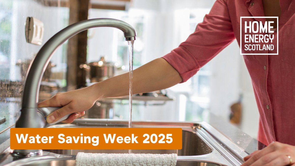 This week is <a href="/Waterwise/">Waterwise</a>’s #WaterSavingWeek2025 and this year’s theme is ‘Small Waste, Big Impact: be a water saving hero’; it asks people to become water saving heroes by taking on daily challenges. 
  
Read more: homeenergyscotland.org/water-saving-w…
