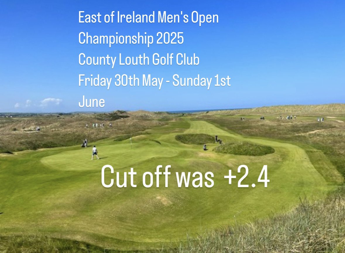 Irish Amateur golf info (@amateur_info) on Twitter photo East of Ireland field is set
Strong field heading to <a href="/CountyLouthGC/">County Louth GC</a> with a slight change in days of play. This year the opening round will take place on the Friday and the tournament will finish on the Sunday. East of Ireland field is set
Strong field heading to <a href="/CountyLouthGC/">County Louth GC</a> with a slight change in days of play. This year the opening round will take place on the Friday and the tournament will finish on the Sunday.