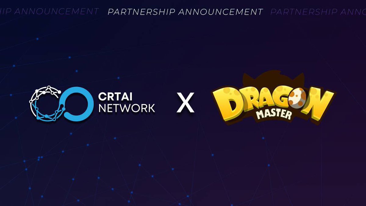 DragonMaster x CRTAINetwork Partnership!

We’re thrilled to announce our strategic partnership with CRTAINetwork – a leading force in AI-powered Web3 infrastructure! 🤝
DragonMaster, the first blockchain-based Metaverse game blending RTS, MOBA, collection, and Play-to-Earn
