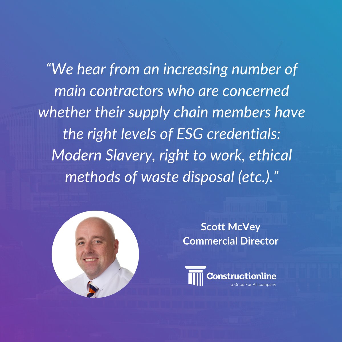 constructline's tweet image. Does your supply chain have the right ESG credentials? Or comply by Modern Slavery laws?
We offer #ConstructionSupplyChainManagement tools to help streamline your procurement processes
Learn more 👉 ow.ly/X7kg50ViS2A