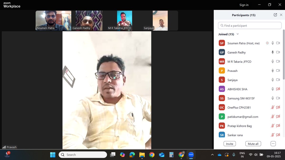 patrasoumen849's tweet photo. IFFCO organized an online training for progressive farmers of Odisha on 09.05.2025 🌾
Topics covered:
✅ #SustainableFarming
✅ #BalancedFertilization
✅ #Nanofertilisers: Benefits &amp; Use
✅ #SankatHaranBimaYojna
Empowering farmers for a better tomorrow! 🌱🚜 https://t.co/zWZk9owUXk