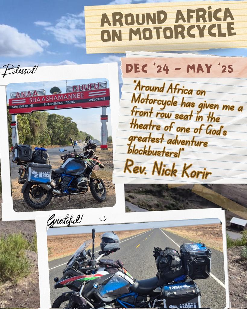 NickKorir's tweet photo. "Around Africa on Motorcycle has given me a front row seat in the theatre of one of God's greatest adventure blockbusters!"

Join us in Educating Students for Life and Eternity by contributing to MPESA Paybill: 8060305, Account: (Your Name) 

#AroundAFRICAonMotorcycle https://t.co/rRu04YNbKc