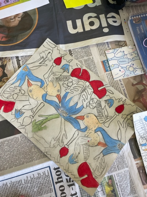 Sneak preview into Mr Devine's class this morning, we love to see how these <a href="/WMGallery/">WilliamMorrisGallery</a> inspired paintings are getting on. #williammorris #artatschool #painting
