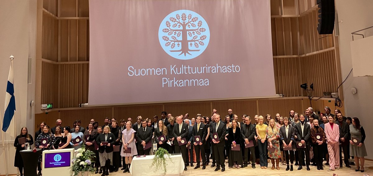 Happy and proud of my PhD student Laura Huhtala for funding from the Pirkanmaa Regional Fund of Finnish Cultural Foundation for AT/RT research. Congratulations! 👏 🙂❤️ I really enjoyed the 63rd annual celebration and grant award ceremony featuring excellent talks and arts.