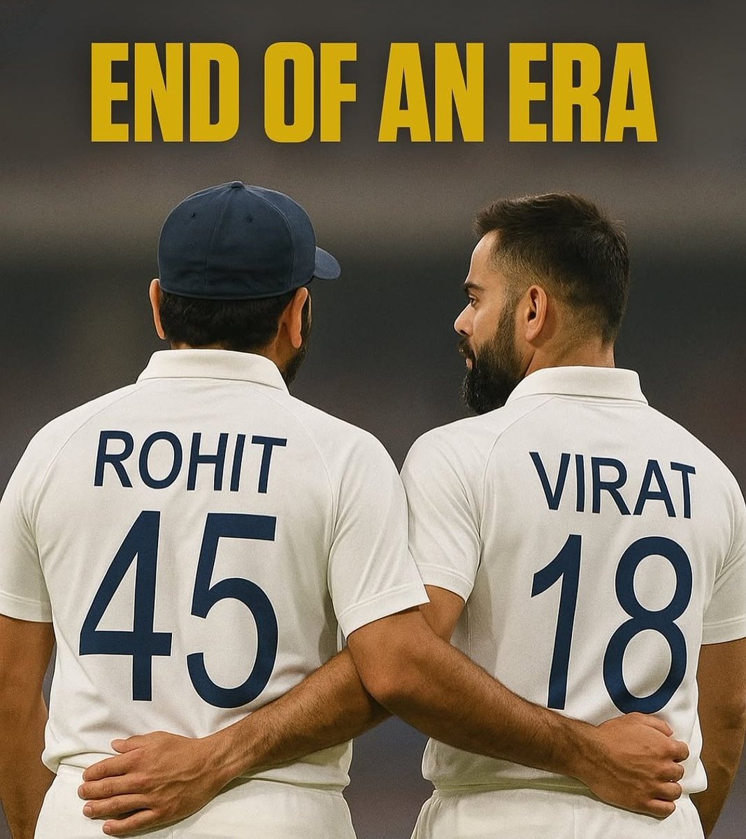 AnkuSoni20's tweet photo. #RS45 and #VK18 started together and retired together.... 🤍
A great chapter in Indian Cricket. I feel sad that now we'll only see these two GOATS in ODI and IPL 😔...

Happy Retirement 💐 

#ViratKohli𓃵 #RohitSharma𓃵 https://t.co/Agi0WaYfJw