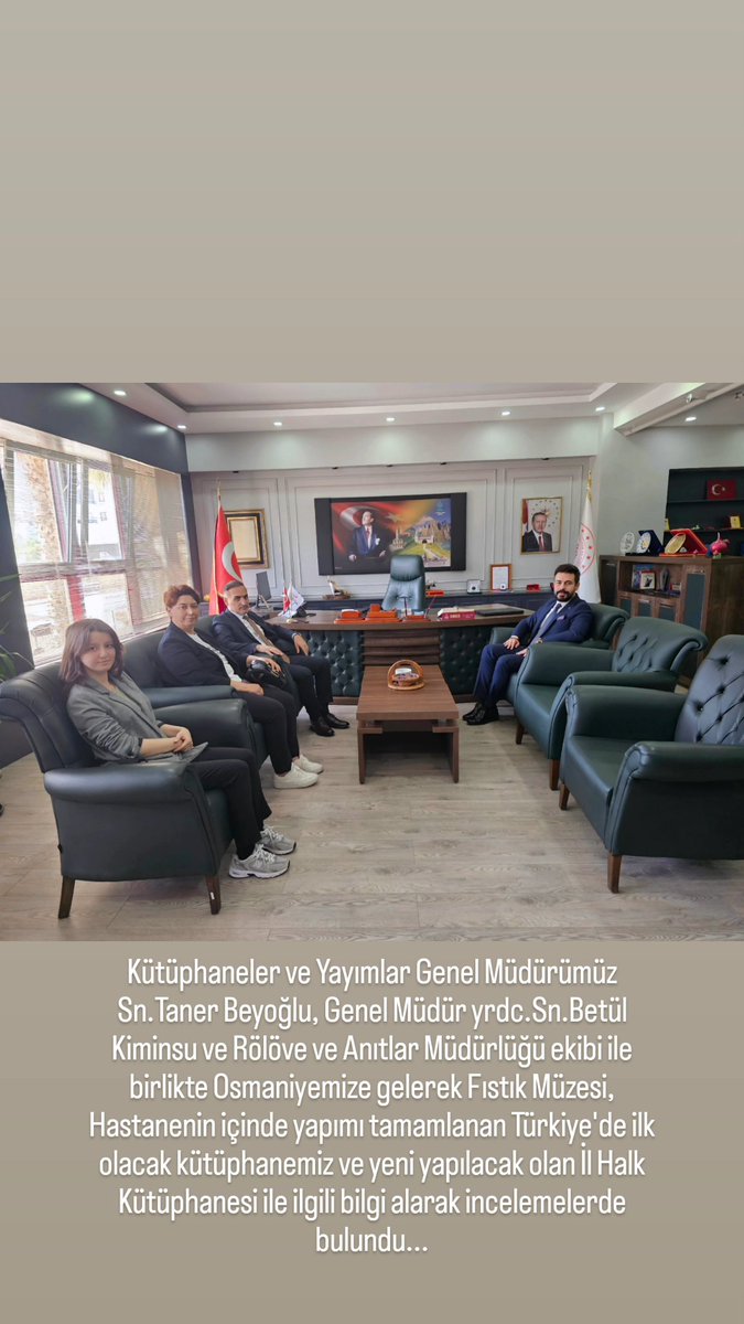 burhan79's tweet photo. Kütüphaneler ve Yayımlar Genel Müdürümüz Sn.Taner Beyoğlu, Gen. Mdr https://t.co/i7ajp0EFiDül Kiminsu ve Rölöve ekibi ile Fıstık Müzesi, Hastanenin içinde yapımı tamamlanan Türkiye'de ilk olacak kütüphanemiz ve yapılacak olan İl Halk Kütüphanesi ile ilgili incelemelerde bulundu.. https://t.co/NWqBnCM4SV