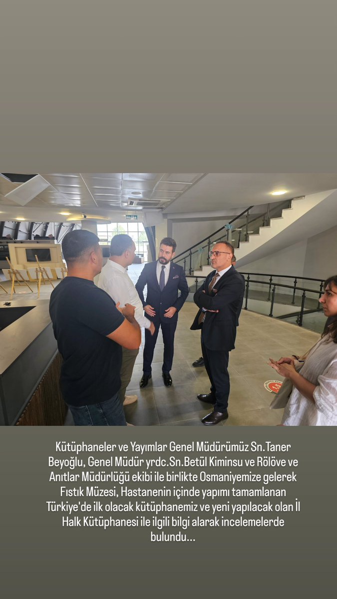 burhan79's tweet photo. Kütüphaneler ve Yayımlar Genel Müdürümüz Sn.Taner Beyoğlu, Gen. Mdr https://t.co/i7ajp0EFiDül Kiminsu ve Rölöve ekibi ile Fıstık Müzesi, Hastanenin içinde yapımı tamamlanan Türkiye'de ilk olacak kütüphanemiz ve yapılacak olan İl Halk Kütüphanesi ile ilgili incelemelerde bulundu.. https://t.co/NWqBnCM4SV