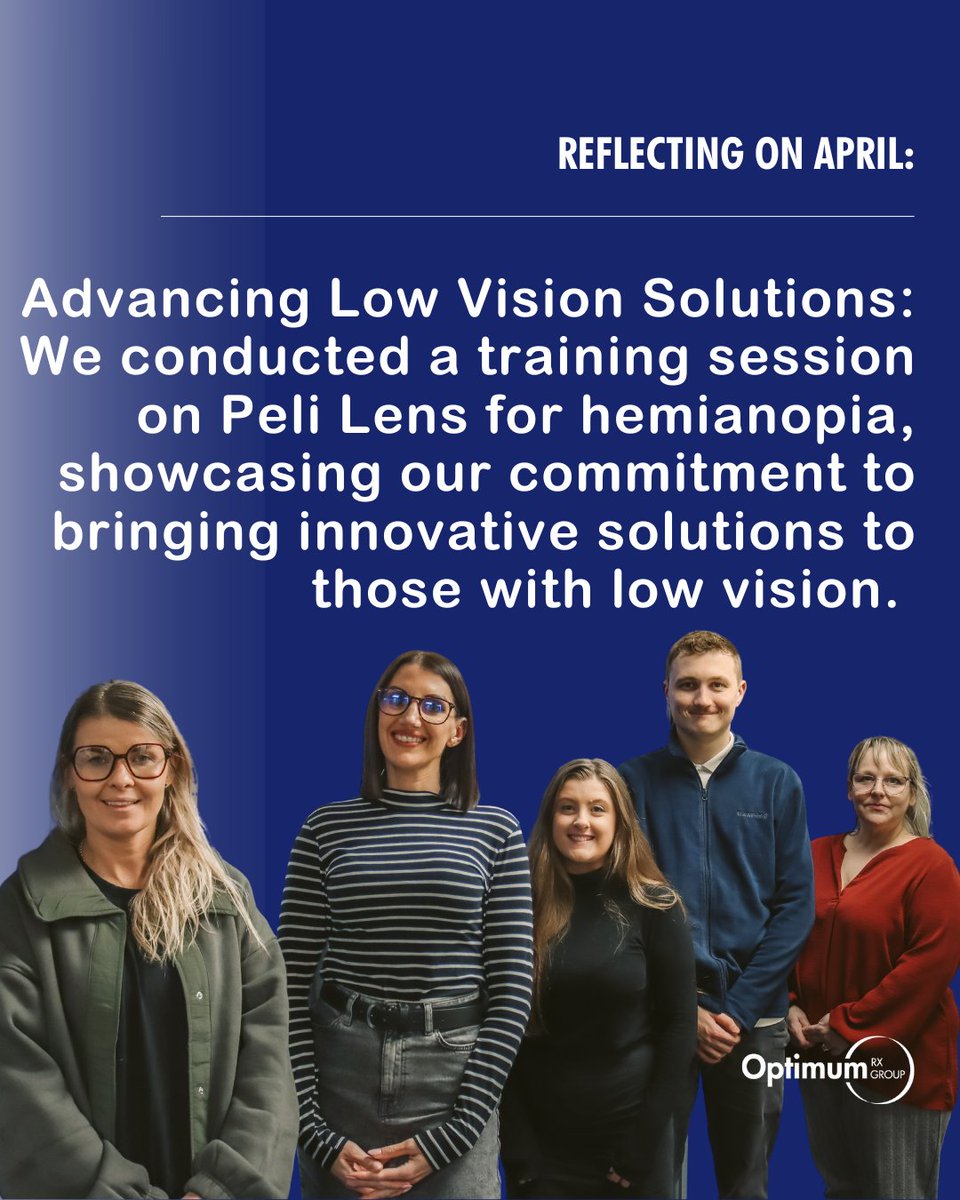 What We Stand For at Optimum RX Lens
Our ethos is built on three pillars: innovation, reliability, and partnership.
Reflecting on April:

#OptimumRXLens #IndependentOpticians #OpticalInnovation #EyecareSupport #EmployeeOwned #LowVisionSolutions #PeliLens