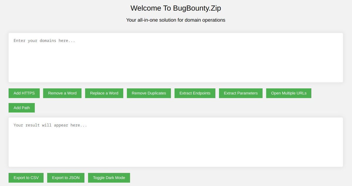 🛠️ BugBountyZip is a collection of bug bounty tools to help you:
• Manipulate target URLs
• Generate OTPs
• Extract endpoints in source code

GitHub: github.com/BugBountyzip/b…
