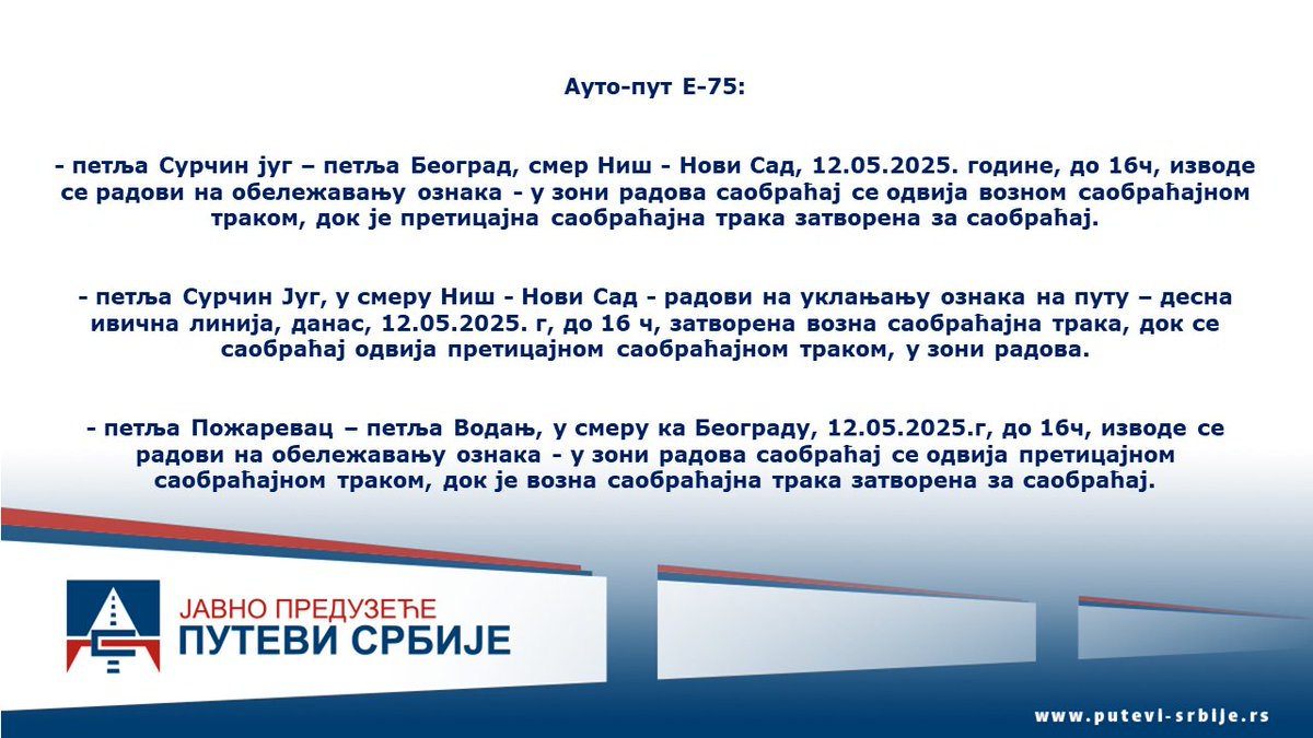 putevisrbije's tweet image. #stanjenaputevima #radovinaputu #beograd #surčin #požarevac #vodanj