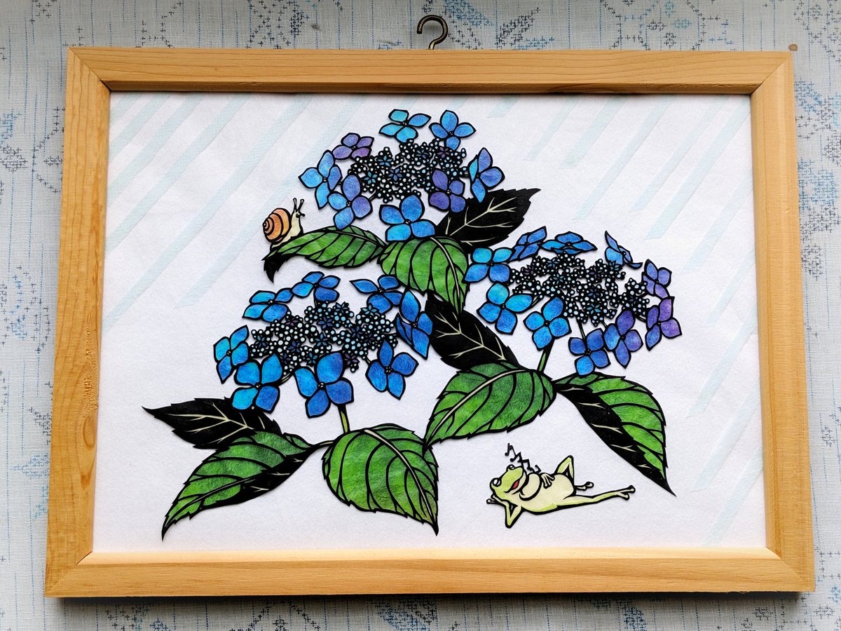 ♪〜
#みんなの紫陽花作品が見たい
#切り絵