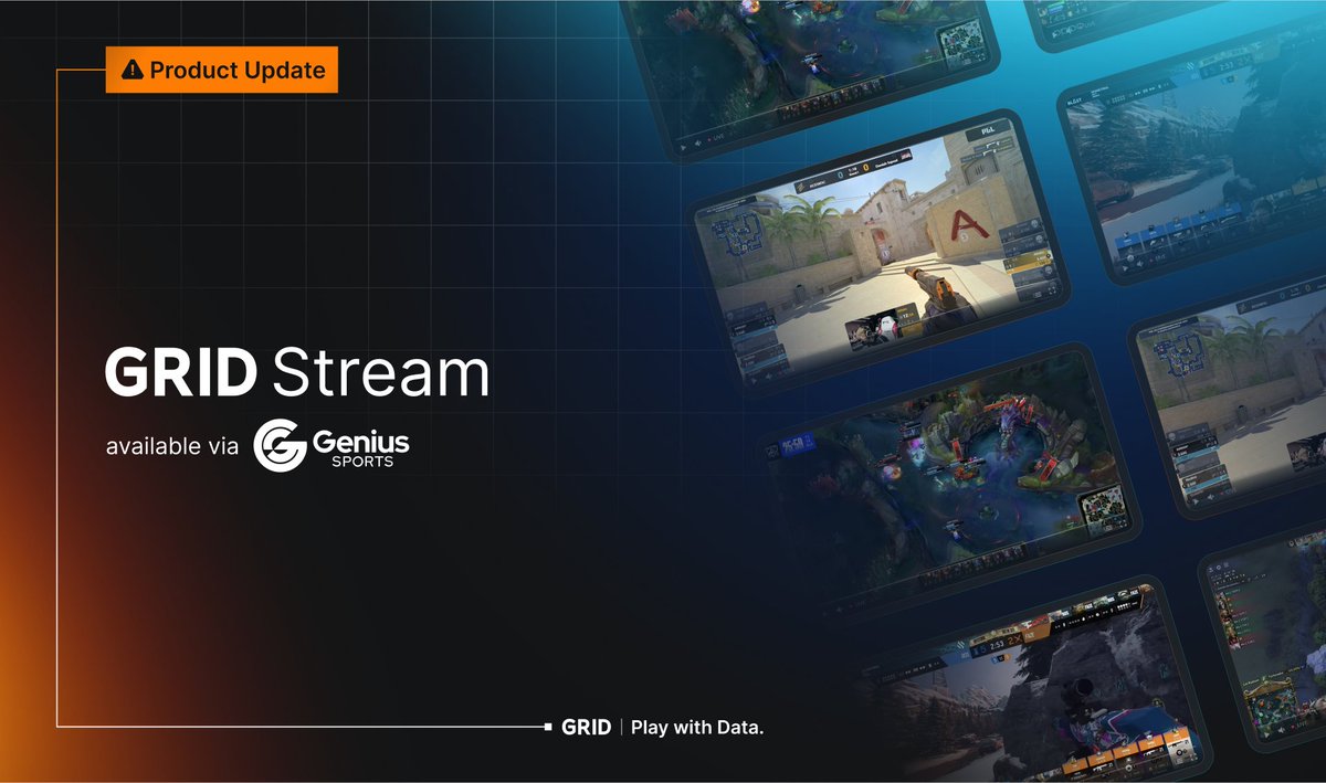 GRID (@gridesports) on Twitter photo 🚨 Product Update: GRID Stream is available via <a href="/GeniusSports/">Genius Sports</a>!
No extra integration needed—just plug in and stream official, low-latency esports like LoL, VALORANT, CS2, & Dota 2.
🎮 Real-time, no-ads viewing
📊 Boosts turnover & retention
Powered by GRID data.
🔗 Learn more: 🚨 Product Update: GRID Stream is available via <a href="/GeniusSports/">Genius Sports</a>!
No extra integration needed—just plug in and stream official, low-latency esports like LoL, VALORANT, CS2, & Dota 2.
🎮 Real-time, no-ads viewing
📊 Boosts turnover & retention
Powered by GRID data.
🔗 Learn more:
