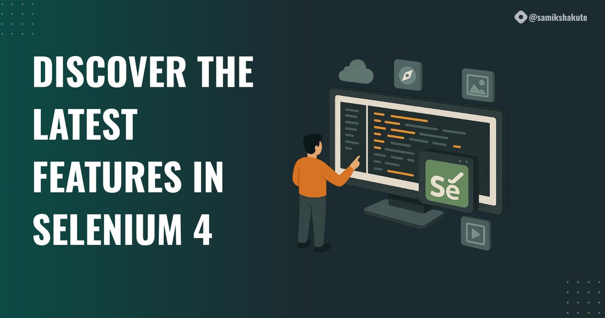 samikshakute's tweet image. samikshakute.hashnode.dev/selenium-4-mad…
#Selenium4 #TestAutomation #WebTesting #QA #SoftwareTesting #TechBlog #SeleniumWebDriver