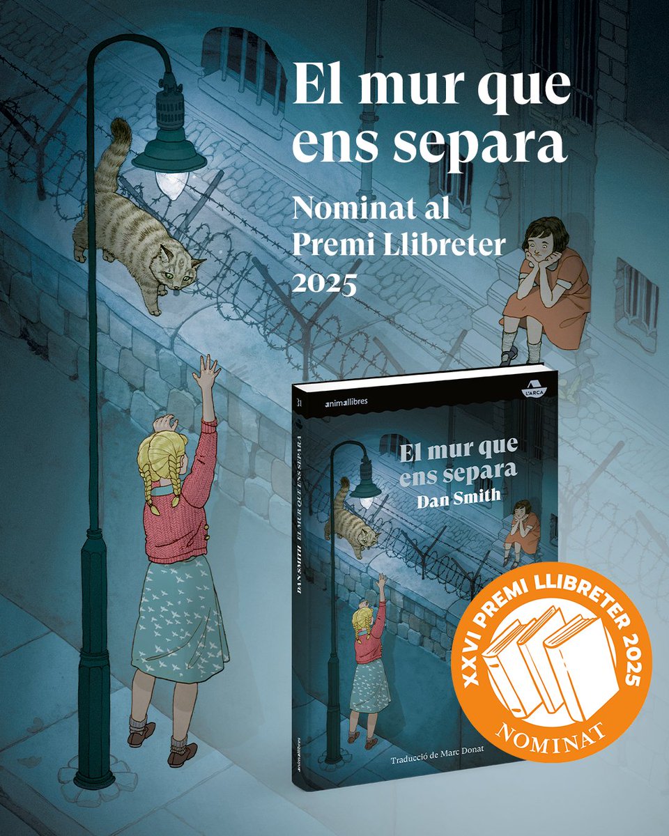 Animallibres (@animallibresed) on Twitter photo El mur que ens separa, nominat al Premi Llibreter 2025! 
Agraïm aquesta nominació i felicitem els altres nominats! 😍 El mur que ens separa, nominat al Premi Llibreter 2025! 
Agraïm aquesta nominació i felicitem els altres nominats! 😍
