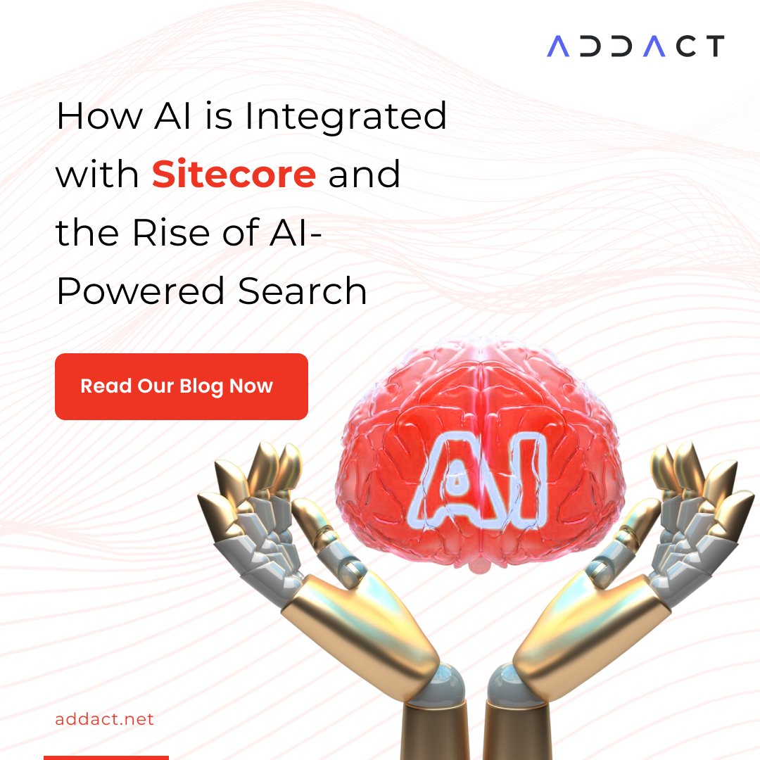 AddactTech's tweet image. Ready to revolutionize your digital experience? Unlock the future of smarter, faster, and more engaging customer journeys. Read the full blog now!  addact.net/ai-powered-sea… #Addact #Sitecore #AIpoweredSearch #DigitalExperience #SitecoreSearch #ArtificialIntelligence