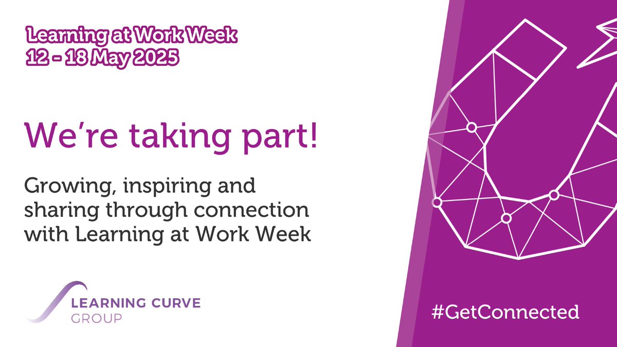 We're taking part in Learning at Work Week 2025! 🎉 This week, we’re celebrating the power of connection, collaboration, and continuous growth across Learning Curve Group. 💜 Let’s grow, inspire, and share. #LearningAtWorkWeek #GetConnected #WeAreLCG #TeamDevelopment
