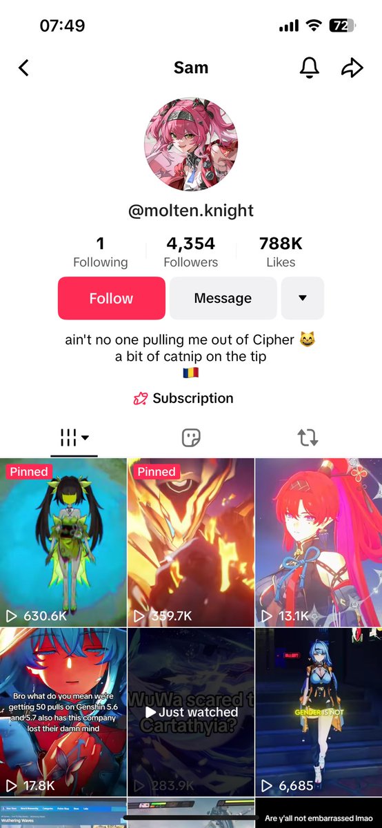 mmisialin's tweet photo. @Cheawon89 @Stellesheadgivr Ima blow your mind right now as well. The account that posted original “rage bait” is also WuWa player https://t.co/aaCx0eeU3k