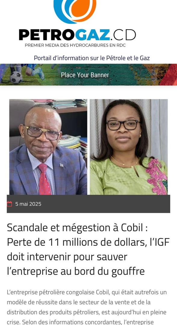 jkbbadibanga's tweet photo. #RDC
#Urgent 🚨 
⚠️#COBIL SA détournement de 11 millions de dollars par la Direction générale

@ThierryMonse @SuminwaJudith
@ConstantMutamba @DMukokoSamba @IsralMutombo11 https://t.co/lfGS4J6AV7