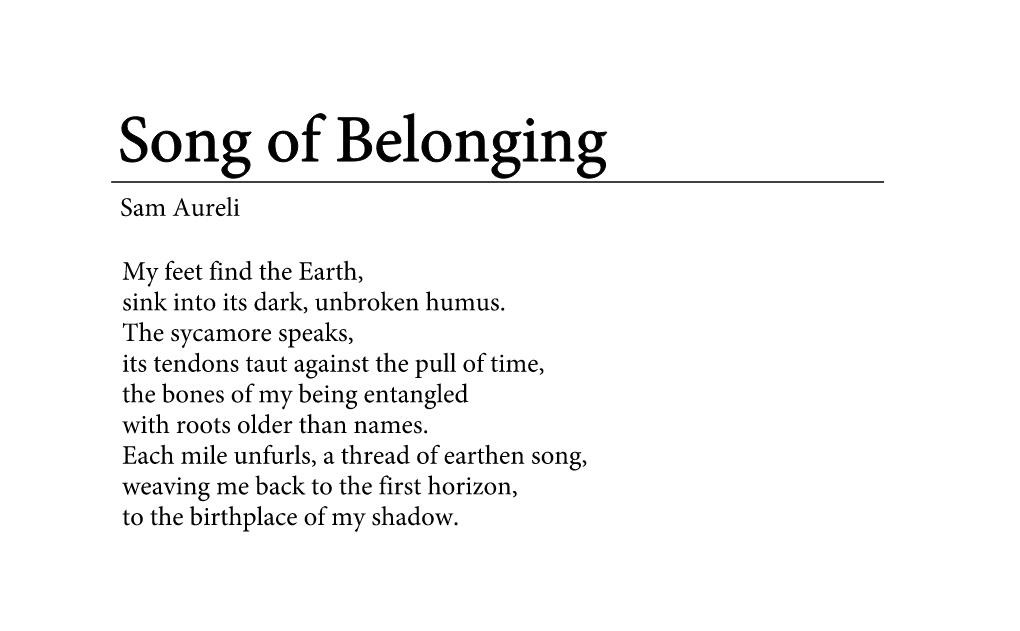 "Song of Belonging" was published in <a href="/PoetryRough/">Rough Diamond Poetry Journal</a> "The Body: An Anthology of Poetry". Super excited to be published alongside such wonderful and talented poets. A huge thanks to <a href="/CharleyAustin89/">Charlotte Austin</a> for the honor.