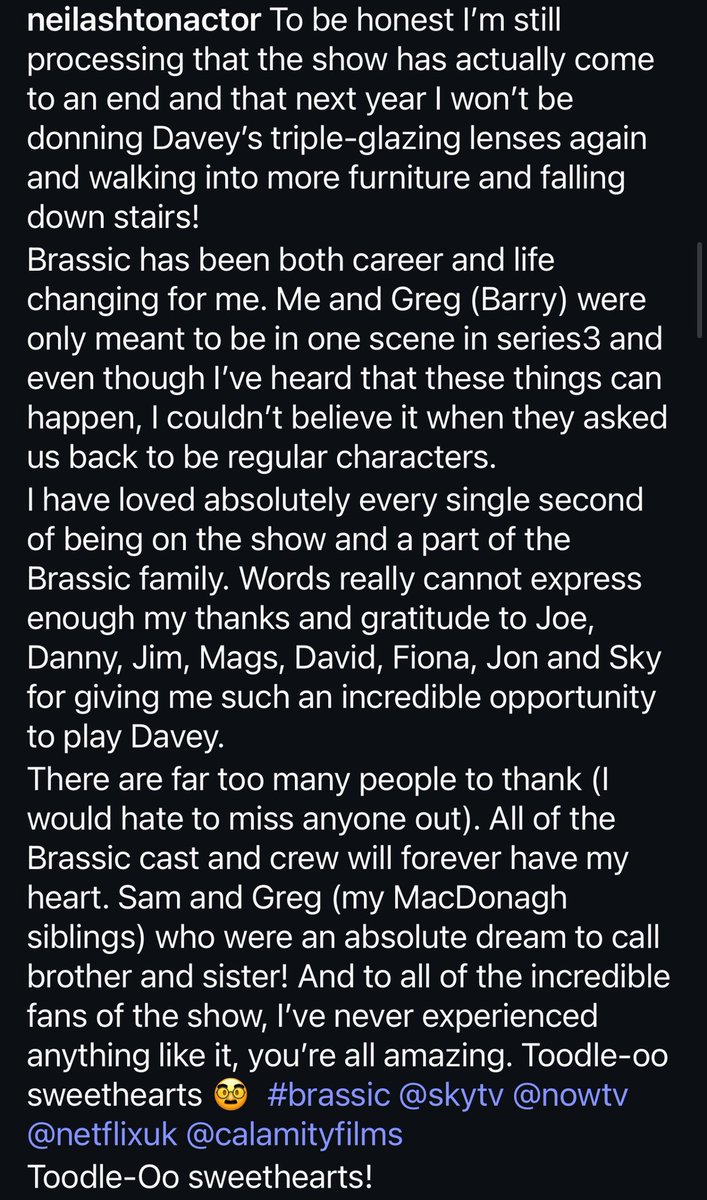 NeilAshtonActor's tweet image. BRASSIC ❤️🙏🥸 #brassic #davey @skytv @NOWTV @NetflixUK @calamityfilmsuk