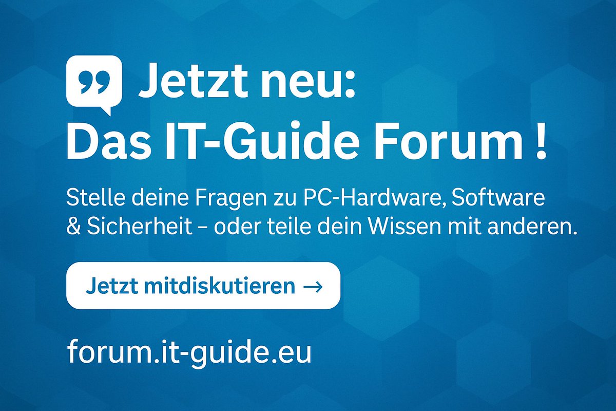 IT_Guide_eu's tweet image. 💬 Unser neues Technikforum ist live!

Stelle Fragen zu PC-Hardware, Software &amp;amp; IT-Sicherheit oder hilf anderen weiter.

Jetzt mitdiskutieren: forum.it-guide.eu

#Technikforum #PCHilfe #itguide