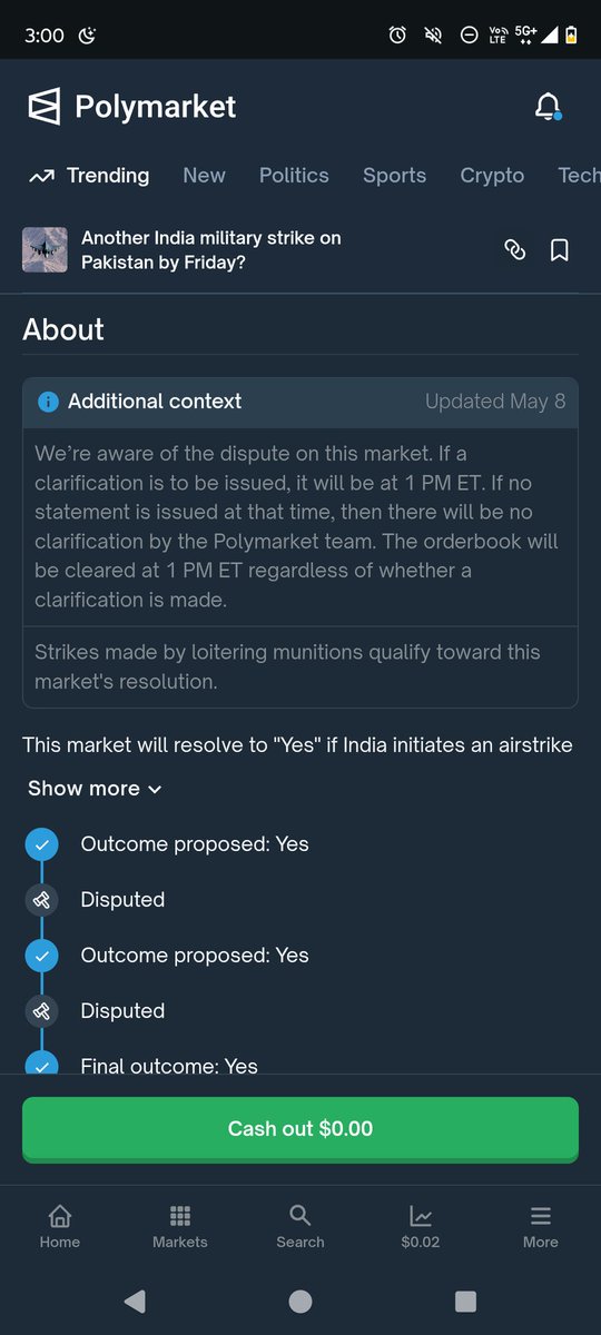 itxking569's tweet photo. Yet another one of polymarkets scams .... https://t.co/8cWzmuQtv5
