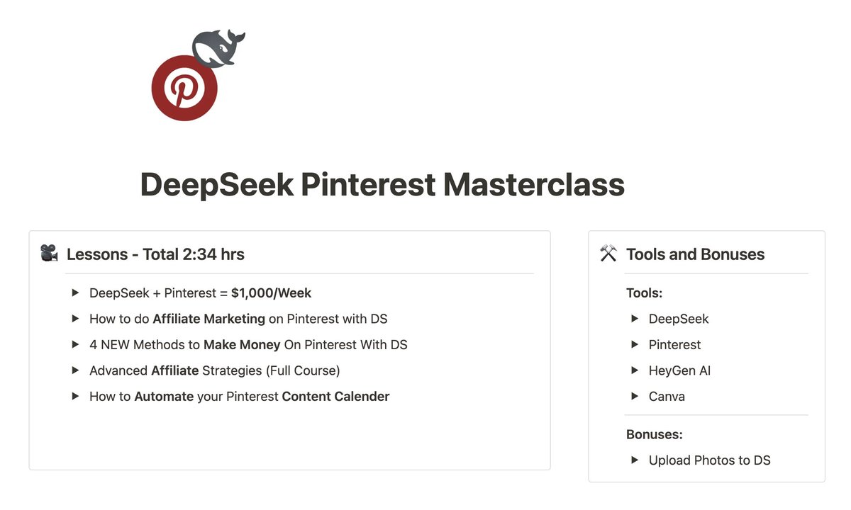 Starting a Pinterest account this month could easily earn you $4,000/month by June 2025.

Usually, I'd charge $199 for this DeepSeek - Pinterest Masterclass, but today Its free.

RT+Like and comment 'PIN' &amp; I will send you the guide and tools for FREE.

Must Follow me to receive