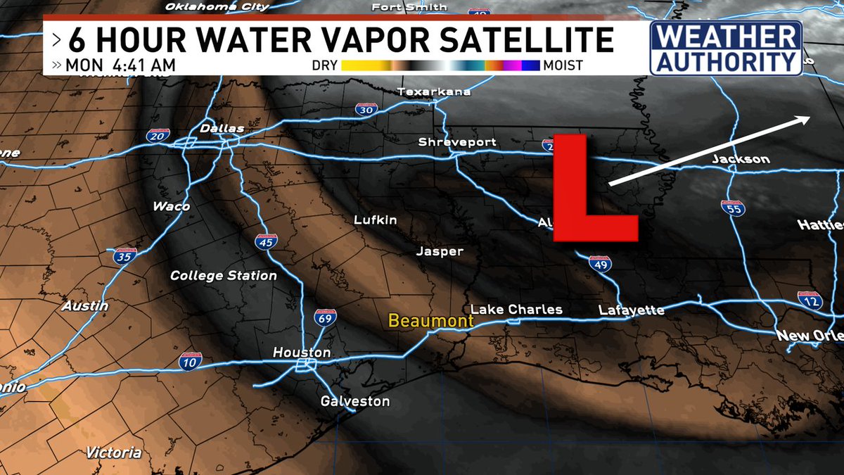 Chad4caster's tweet photo. Good morning, SE Texas. As the upper level low starts to move away, we will see plenty of sunshine by this afternoon and for the next several days. Today's highs should be in the lower 80s, but the rest of the week will warm up pretty quickly as winds turn back around. https://t.co/TEI1siaAGd