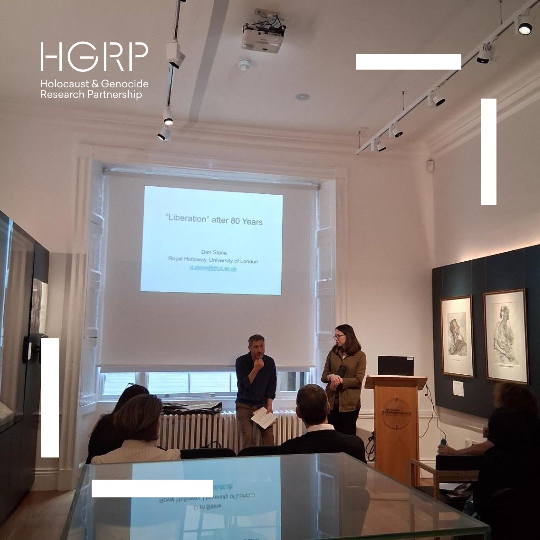 Last week we held the 1st of 4 workshops in a series held at <a href="/wienerlibrary/">The Wiener Holocaust Library</a> and led by faculty at <a href="/RHUL_HRI/">RHUL Holocaust Research Institute</a>. Our first topic was 'Liberation' after 80 Years' with Dan Stone. Participants discussed complicated 'liberations', the psychology of survivors, and children's experiences