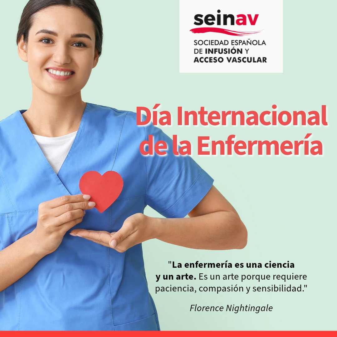 Sociedad Española de Infusión y Acceso Vascular (@seinav_) on Twitter photo En el Día Internacional de la Enfermería, la <a href="/SEINAV_/">Sociedad Española de Infusión y Acceso Vascular</a> reconoce la labor fundamental de quienes, con compromiso y profesionalismo, brindan atención y cuidado a pacientes en los momentos más cruciales. Gracias por su dedicación y humanismo en la promoción de la salud. 💙👩⚕️👨⚕️ En el Día Internacional de la Enfermería, la <a href="/SEINAV_/">Sociedad Española de Infusión y Acceso Vascular</a> reconoce la labor fundamental de quienes, con compromiso y profesionalismo, brindan atención y cuidado a pacientes en los momentos más cruciales. Gracias por su dedicación y humanismo en la promoción de la salud. 💙👩⚕️👨⚕️